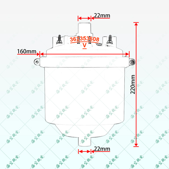 通达达款3kg机房精密空调加湿桶/器/罐尺寸图