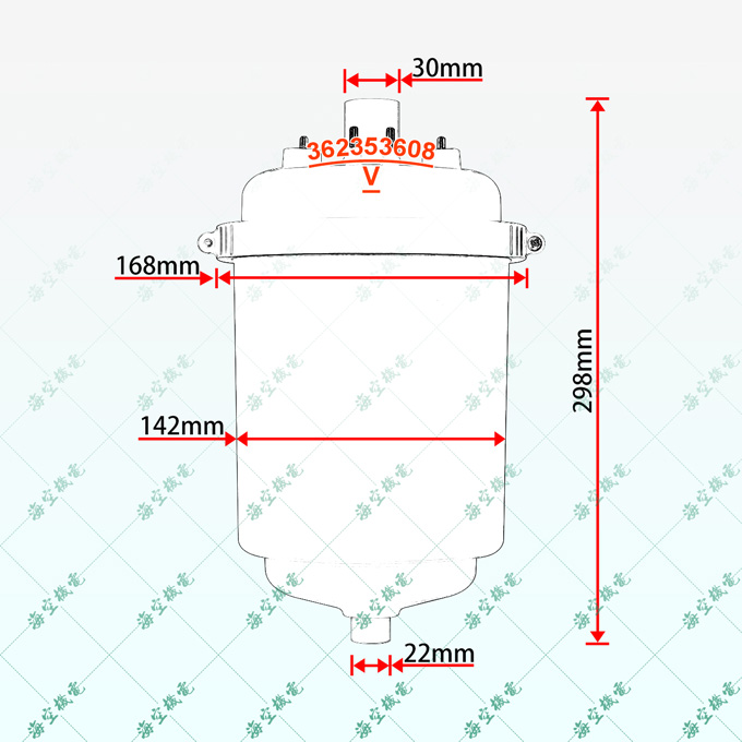 通达达款5kg机房精密空调加湿桶/器/罐尺寸图