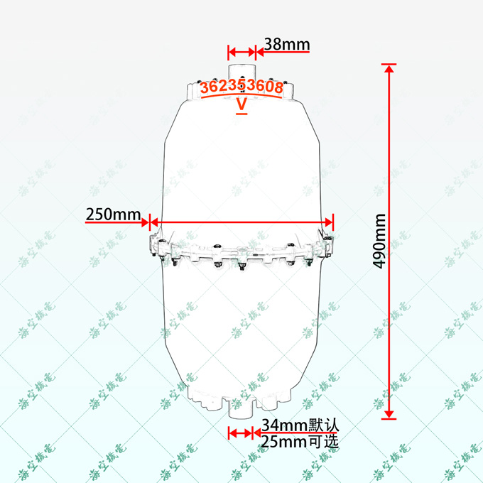 斯普柯林款25-30kg机房精密空调加湿桶/器/罐尺寸图
