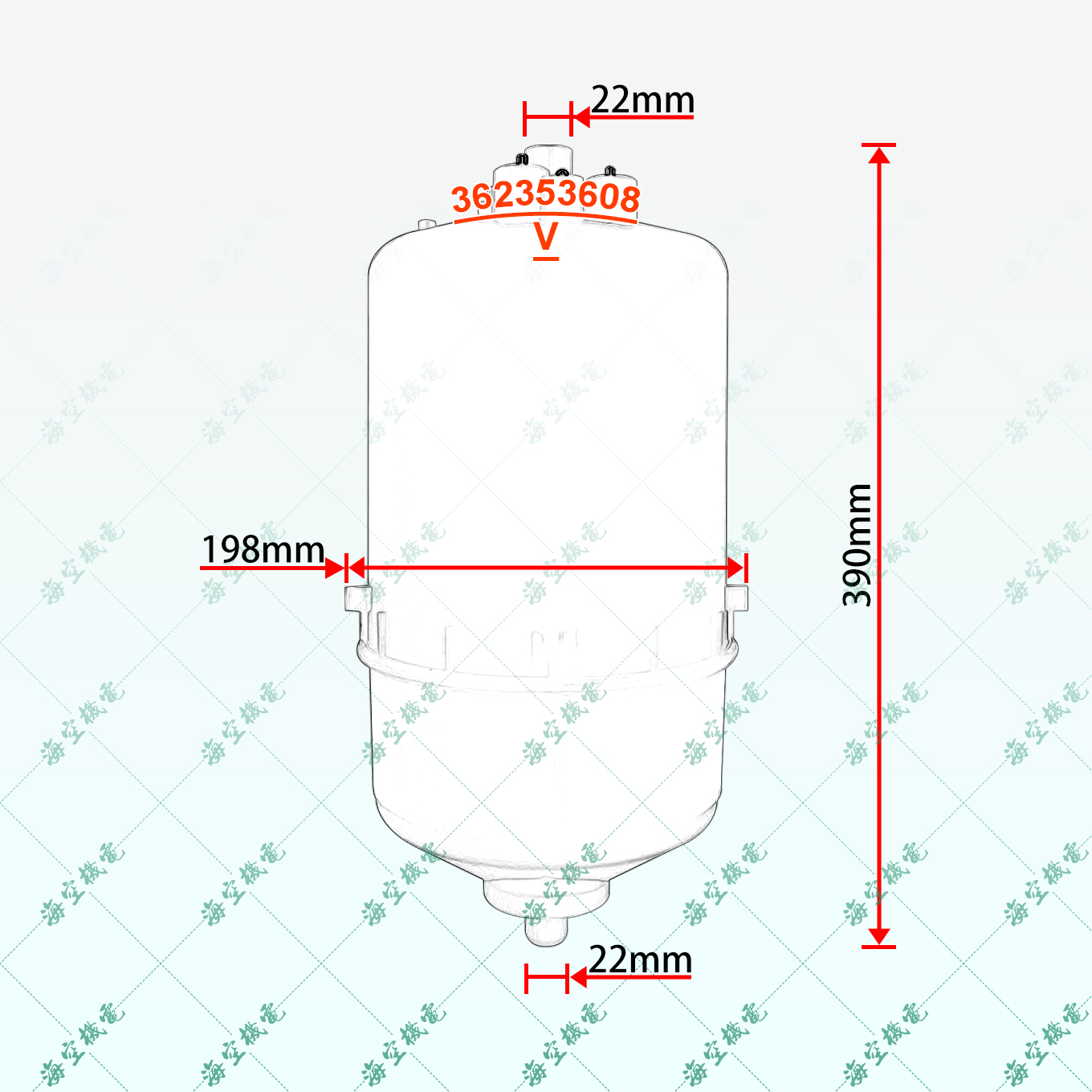 363R_092222.3.5_380V机房精密空调加湿桶/器/罐尺寸图