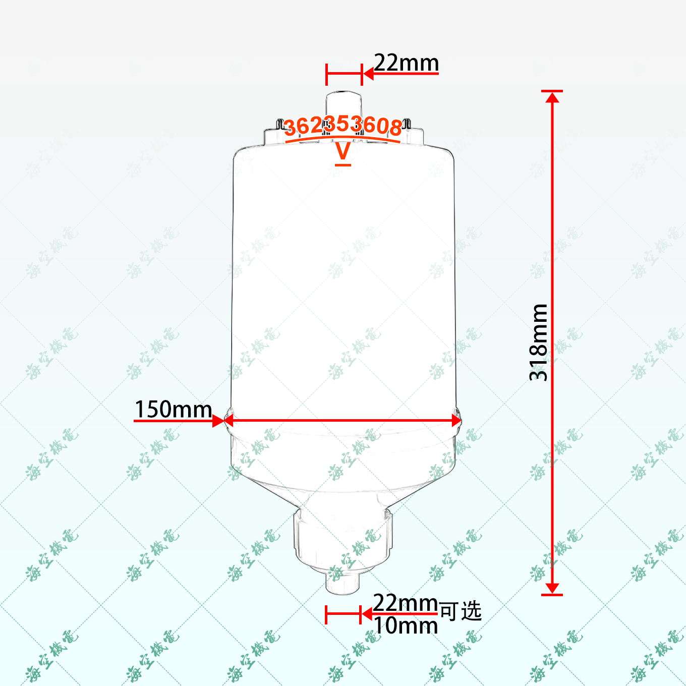 F201MA0RID_042222.3.4-U机房精密空调加湿桶/器/罐尺寸图